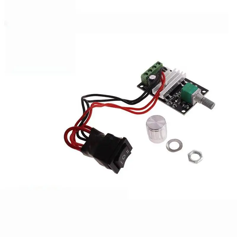 High Compatibility PWM DC Motor Speed Controller 6V 12V 24V 3A with Forward Reverse Switch for Small Fan Speed Adjustment