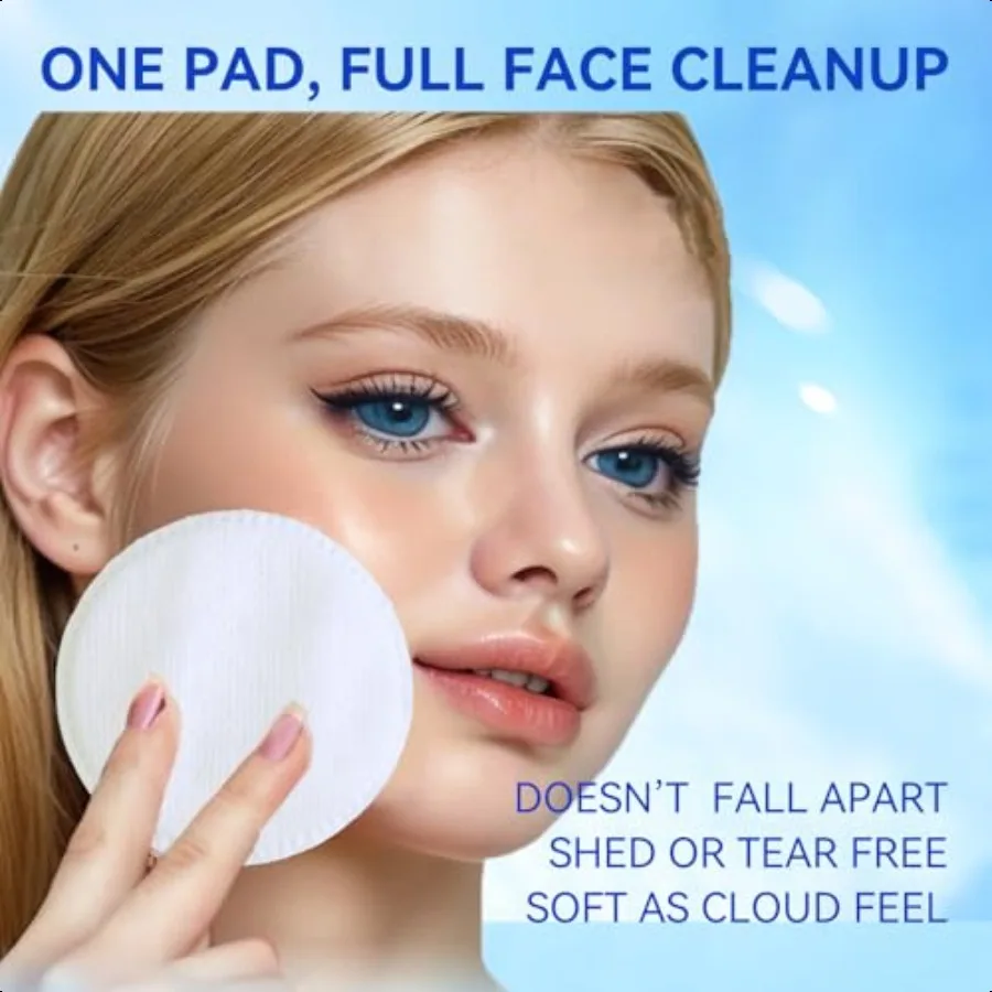 Round Cotton Pads for Face 120 Count Boxed Makeup Remover Cotton Pad 100 Pure Natural Facial Cleansing Round Pads Hypoallergeni