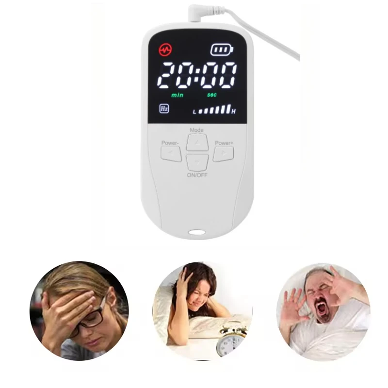 CES Sleep Aid Device Insomnia Anxiety Depression Relief EMS Sleep Assistance Transcranial Microcurrent Massage Migraine Hypnosis