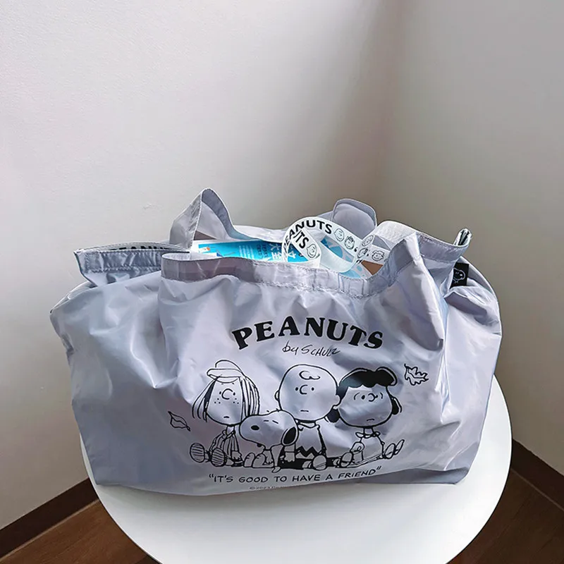 

Большая вместительная сумка для хранения покупок с защитой окружающей среды, складная сумка для покупок Snoopy, мультяшная сумка на плечо, сумка