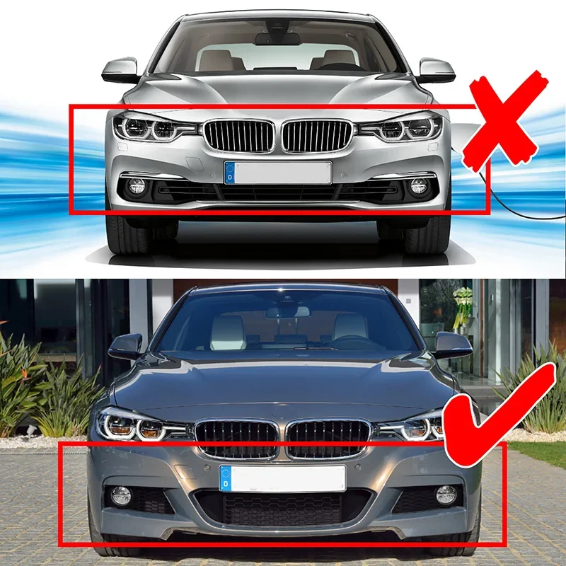 

Car Black Front Bumper Spoiler Lip Splitter Body Kit Bumper Lip Chin Diffuser Guard Fit For BMW F30 3 Series M Sport 2012-2018