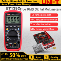 UNI-T UT139C UNIT Digital Multimeter Auto Range True RMS Meter Capacitor Tester Handheld 6000 Count Voltmeter Temperature