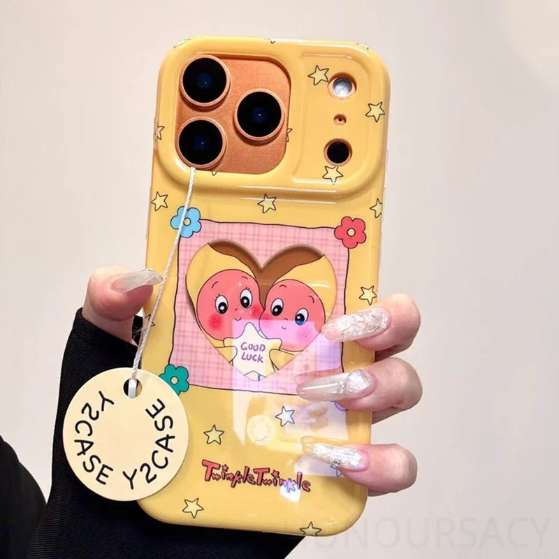 

Heart-shaped Pattern Cute Cartoon Anti-drop Phone Cases for IPhone 17 16 14 13 PROMAX 15Pro Back Cover Women's Protective Cases