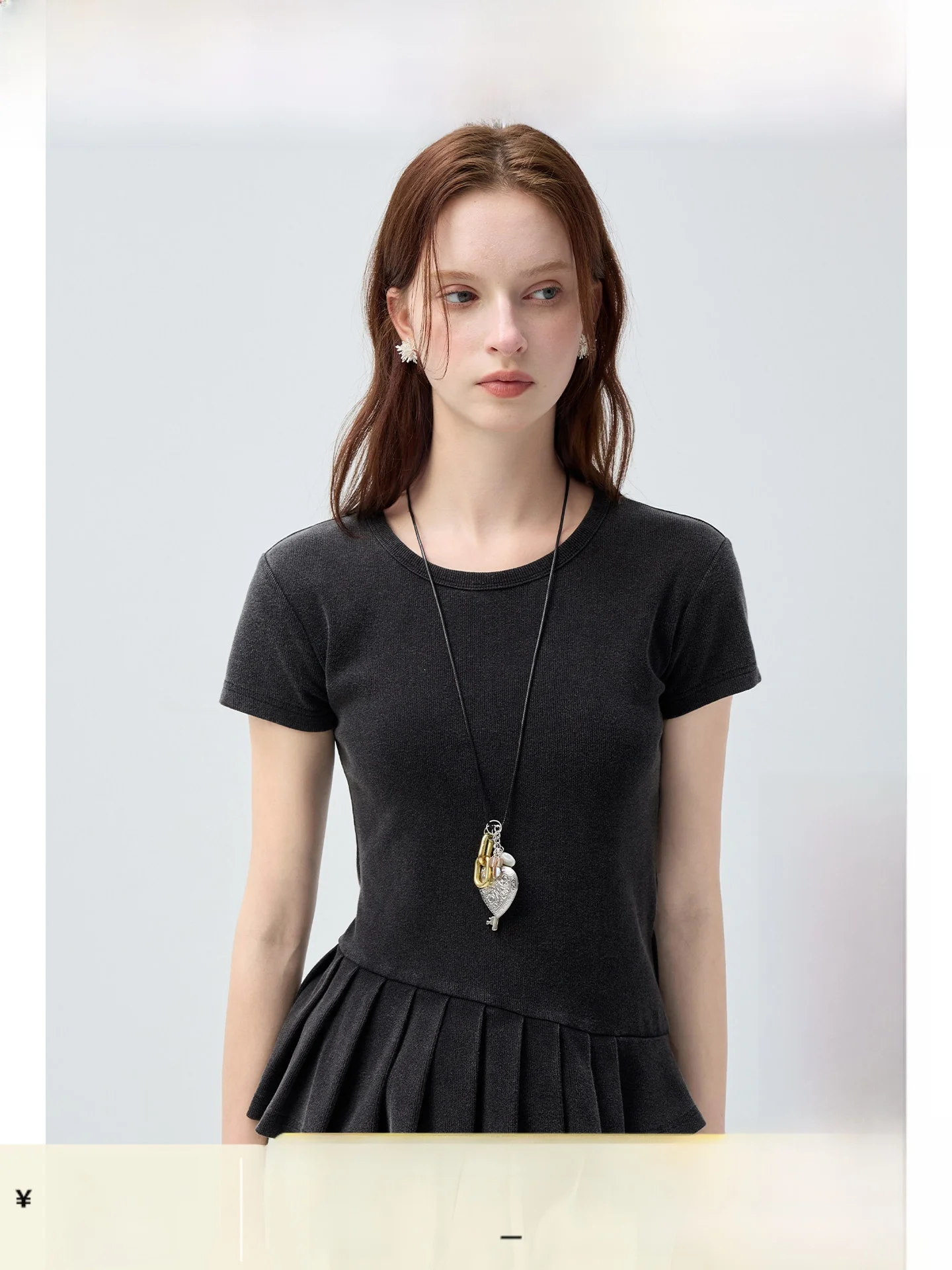 

plus Size Women's round Neck Short Sleeve Knitted T-Shirt Elastic Washed Summer Fashionable Versatile Top Korean Style Commute