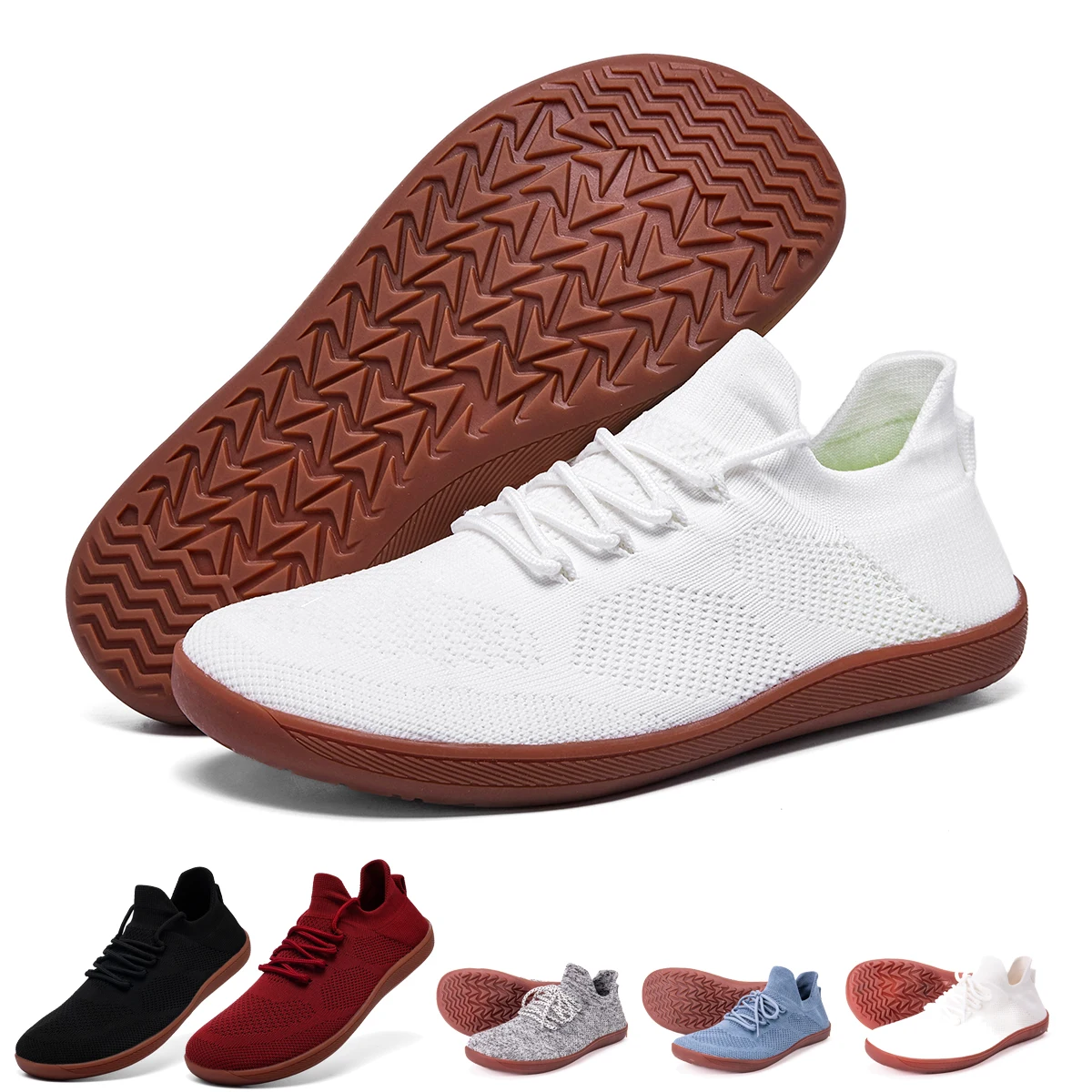 Men's Barefoot Shoes Breathable Zero Drop Sole Casal Sneakers Men Wide Width Casual Shoes Plus Size