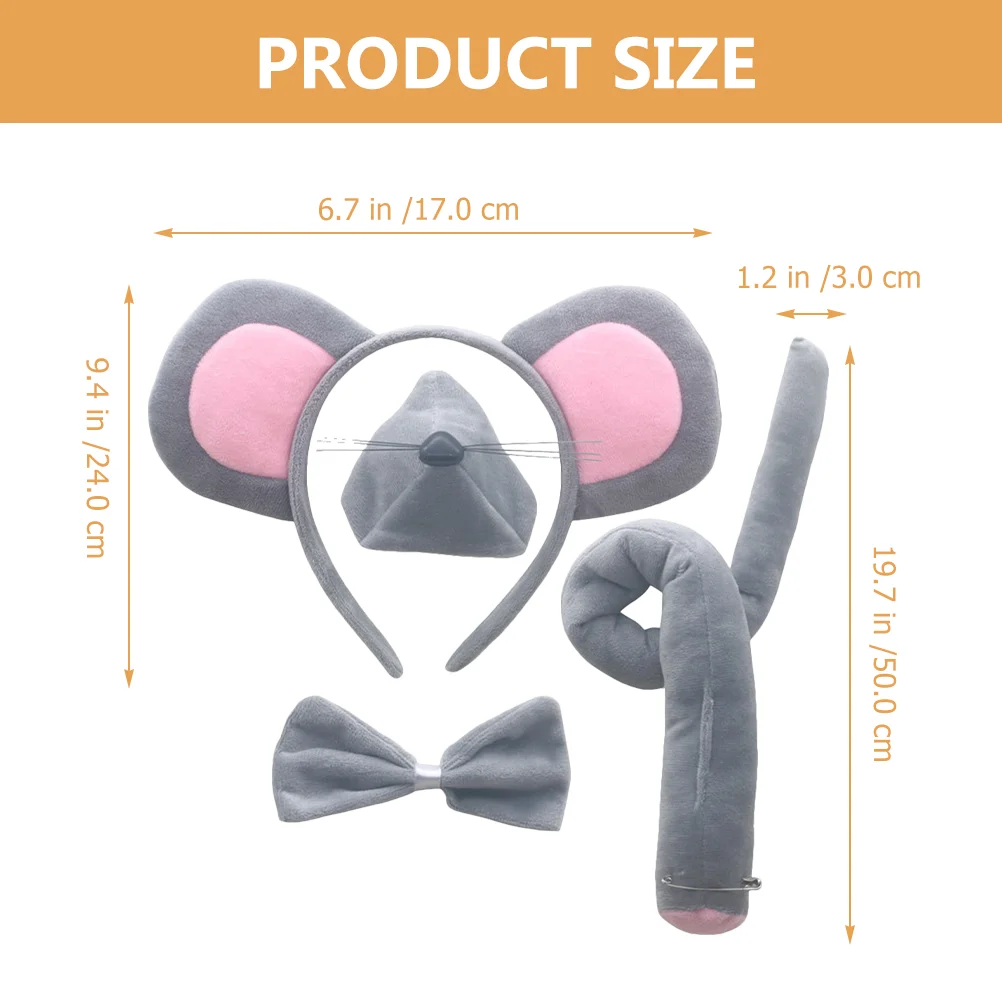 Cartoon Mouse Headband Baby Costumes Headpiece Headbands for Girls Aldult Element Fabric Cosplay Ears