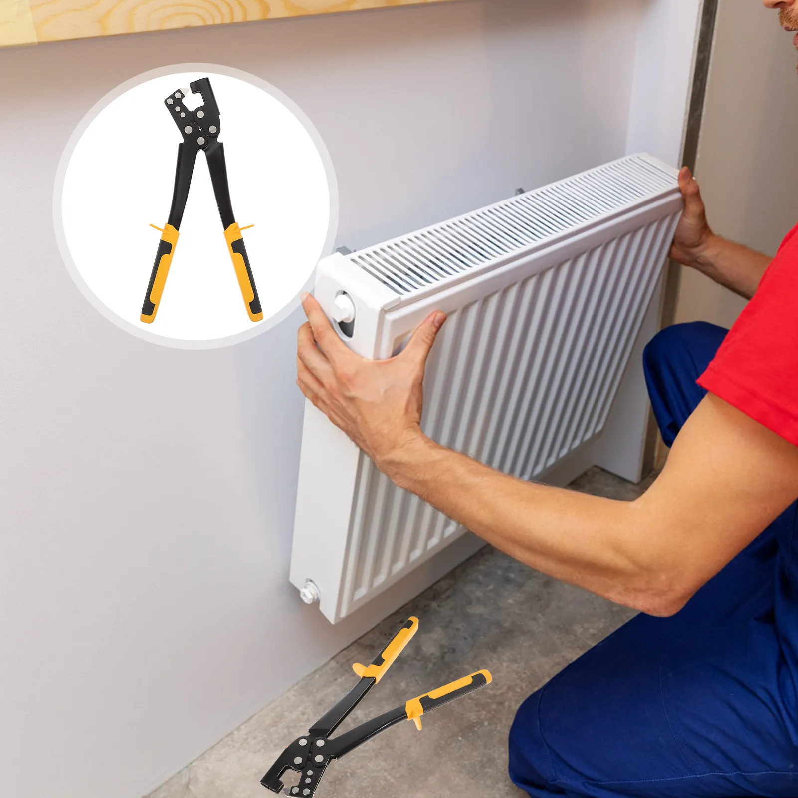 

Эргономичные клещи-кримперы для крепления металлического профиля (0,5-0,8 мм) к гипсокартону, усиленные стальные, для перфорации стен