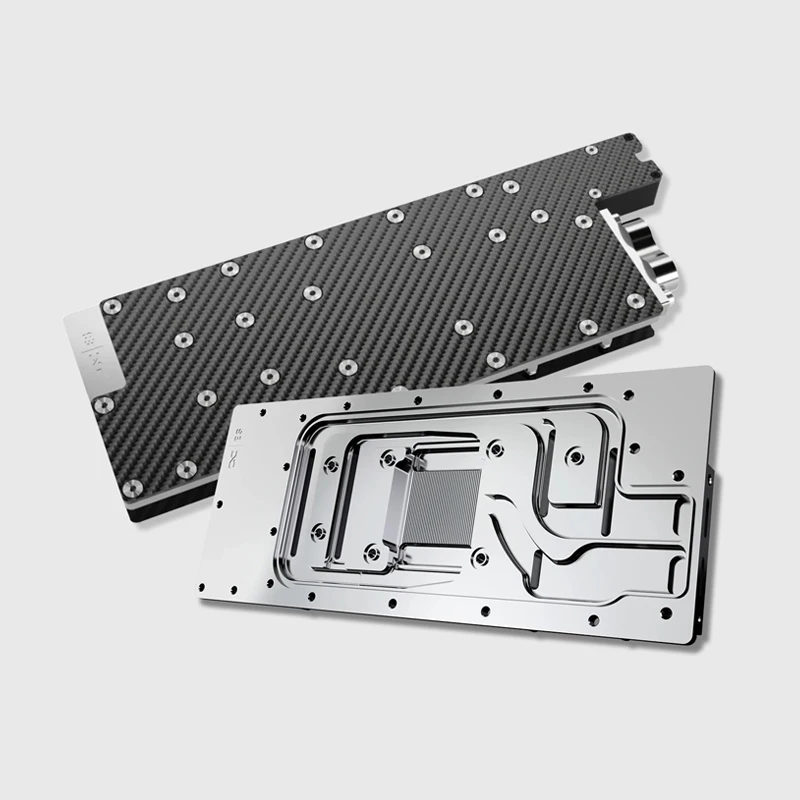 

Водяной блок Alphacool ES GPU для Nvidia H200 141 ГБ NVL PCI-E, 1-слотовый дизайн, кулер для видеокарты, карбоновый дизайн