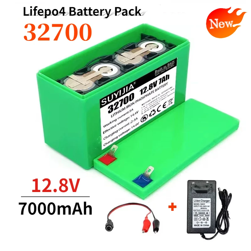 4S1P 12.8V 7000mAh 32700 Lifepo4 Battery Pack for Electric Boats and Uninterruptible Power Supplies with 4S 40A Balanced BMS