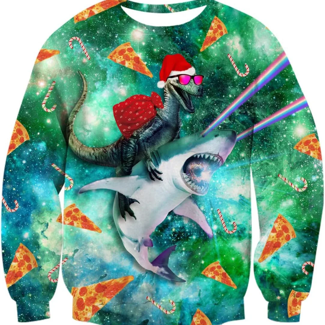 المبيعات الساخنة الحيوان الماعز الجرافيك عيد الميلاد سترة موضة الحيوانات الأليفة القط الكلب بلوزات للنساء الملابس عيد الميلاد الصبي هدية البلوفرات القمم #3