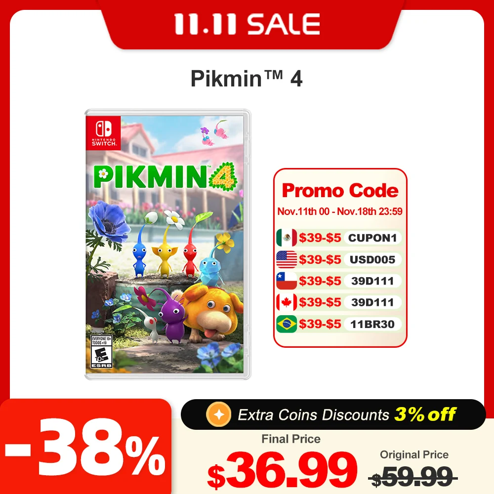 Pikmin 4 Nintendo Switch Game Deals 100% Original Physical Game Card Action Genre In Stock Pikmin4 Game for Switch OLED Lite