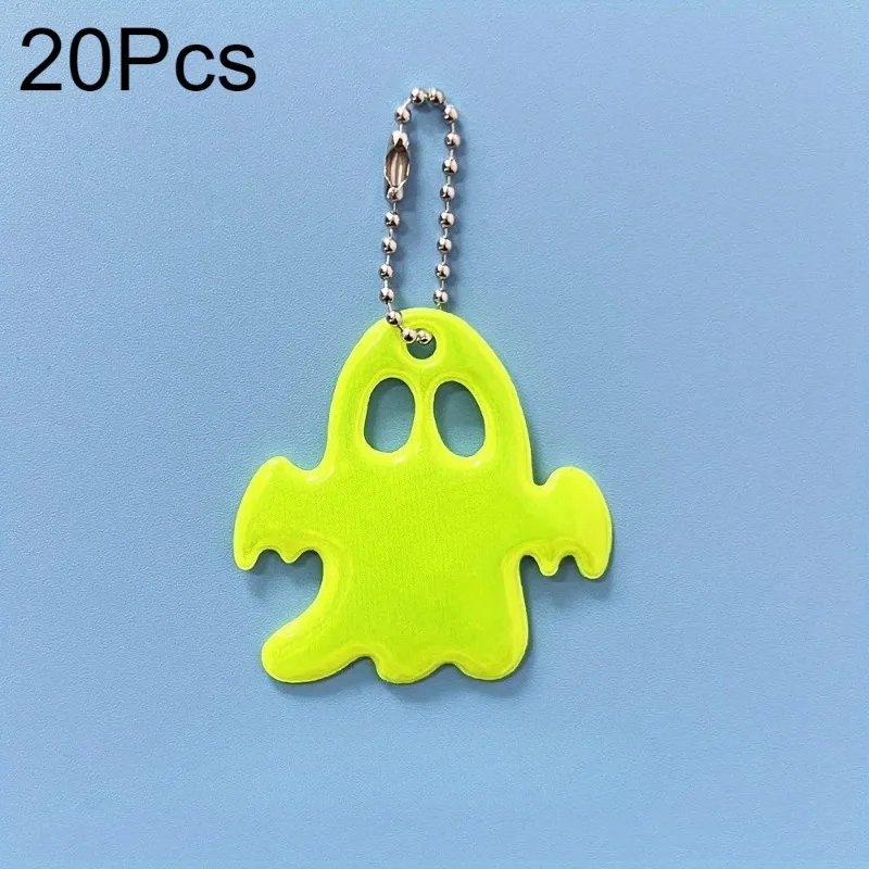 20Pcs  Double sided reflective keychain pendant, backpack hanging accessories, keychain