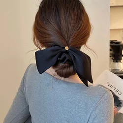 New Korean Bow Elastic Hair Bands Girls Elegant Hair Rope Ties Headwear Ladies Women Elegant Hair Accessories