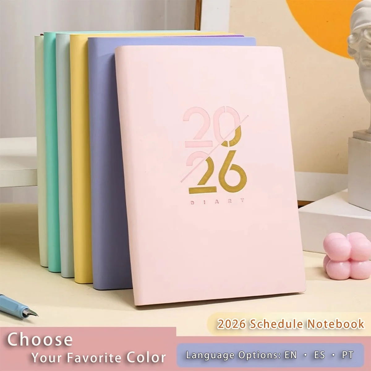 2026-organizador-planejador-a5-paginas-multilingues-pu-capa-dourada-70gsm-papel-essencial-para-estudantes-profissionais-fornecimento-de-notebook