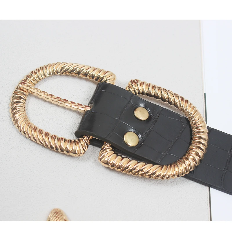 Women's Runway Fashion PU Leather Cummerbunds Female Dress Corsets Waistband Belts Decoration Wide Belt R696