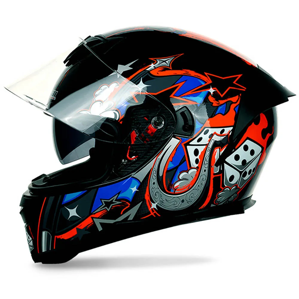 Casco integrale e sicurezza per moto Scooter Casco Moto Caschi da corsa Motore integrale Casco integrale Motorsiklet