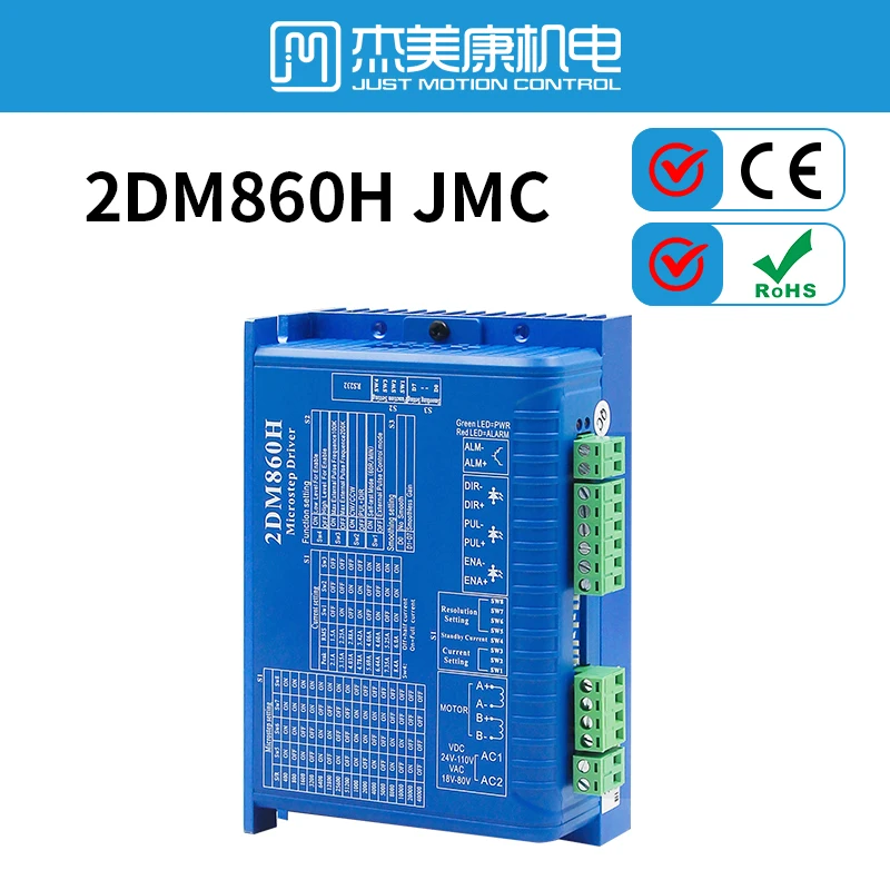 

Цифровой шаговый двигатель JMC 2DM860H 8.4A Hasta 40000PPR/Rev 24-110VDC 18-80VAC, программируемый для стиральной машины, хлебопечки