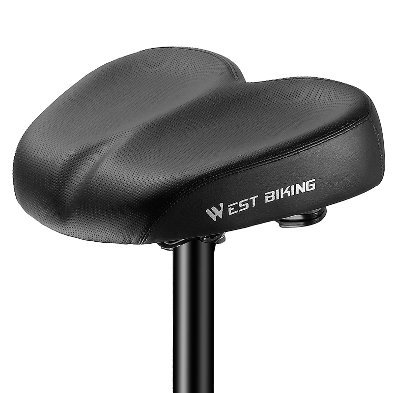 AliExpress West Biking WEST BIKING Oversized Comfort Bike Saddle Wide Bicycle Seat Cushion with Dual Shock Absorption Waterproof PU Leather for Bikes