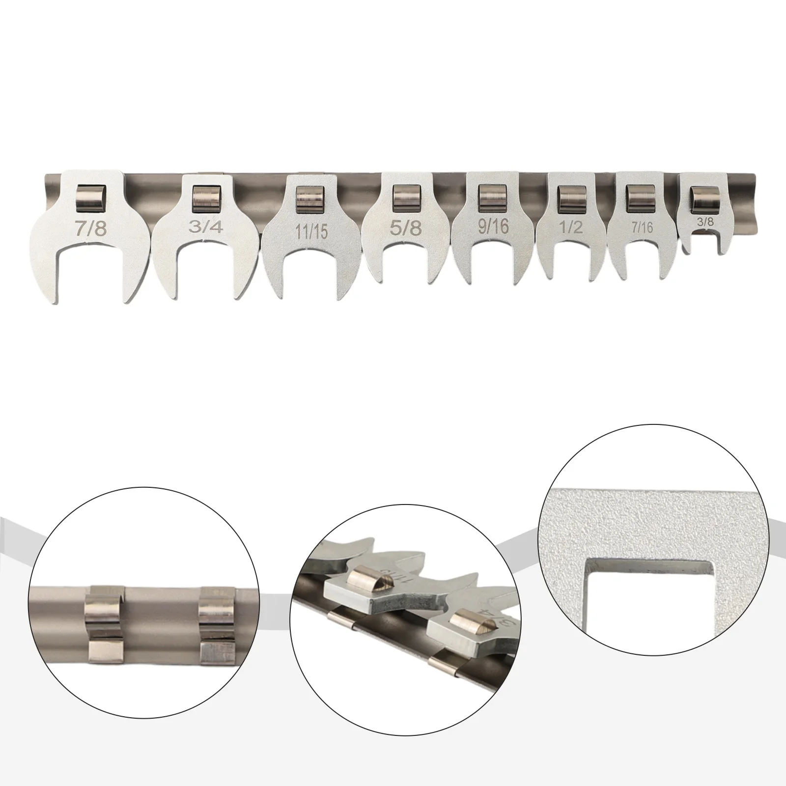 8pcs 3/8‘’ Drive Wrench 3/8-7/8 for imperial Foot Open End Spanner Wrenches Keys Movable Ratchet Wrench With Interchangeable