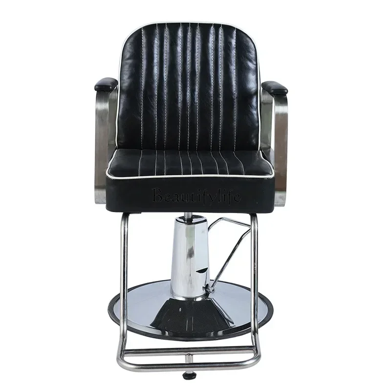 

Beauty Hairdressing Chair Japanese Simple for Hair Salon Barber Shop Retro Hair Cutting Chair