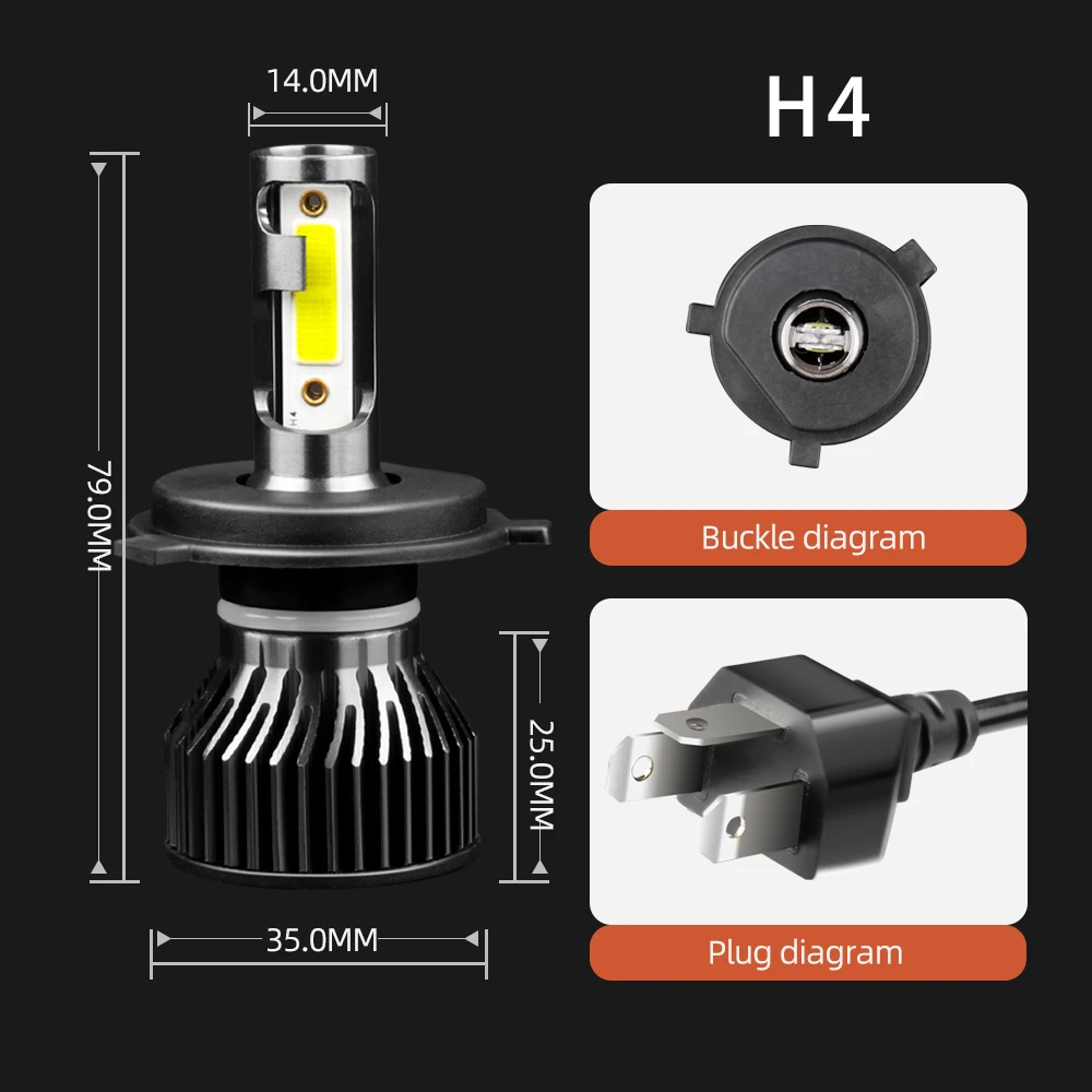 Roadsun scheinwerfer h4 led auto für nissan maxima (sedan 4-türer) 6000 scheinwerfer lampen k turbo lampada 12v luces ersetzen