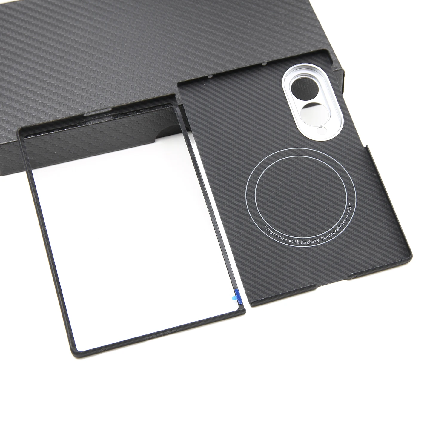 ZXKE True Fiber Case For Samsung Galaxy Z Fold8 JK Embedded Iron Sheet Magnetic Car Support For Magsafe Aramid Fiber Shell