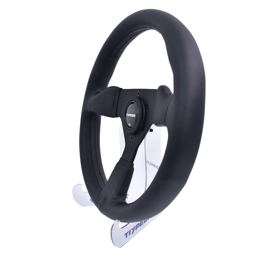TIYPEOR 13inch 320mm Racing Sports Steering Wheel for Universal Modified Leather Game Modified Drift Steering Wheel