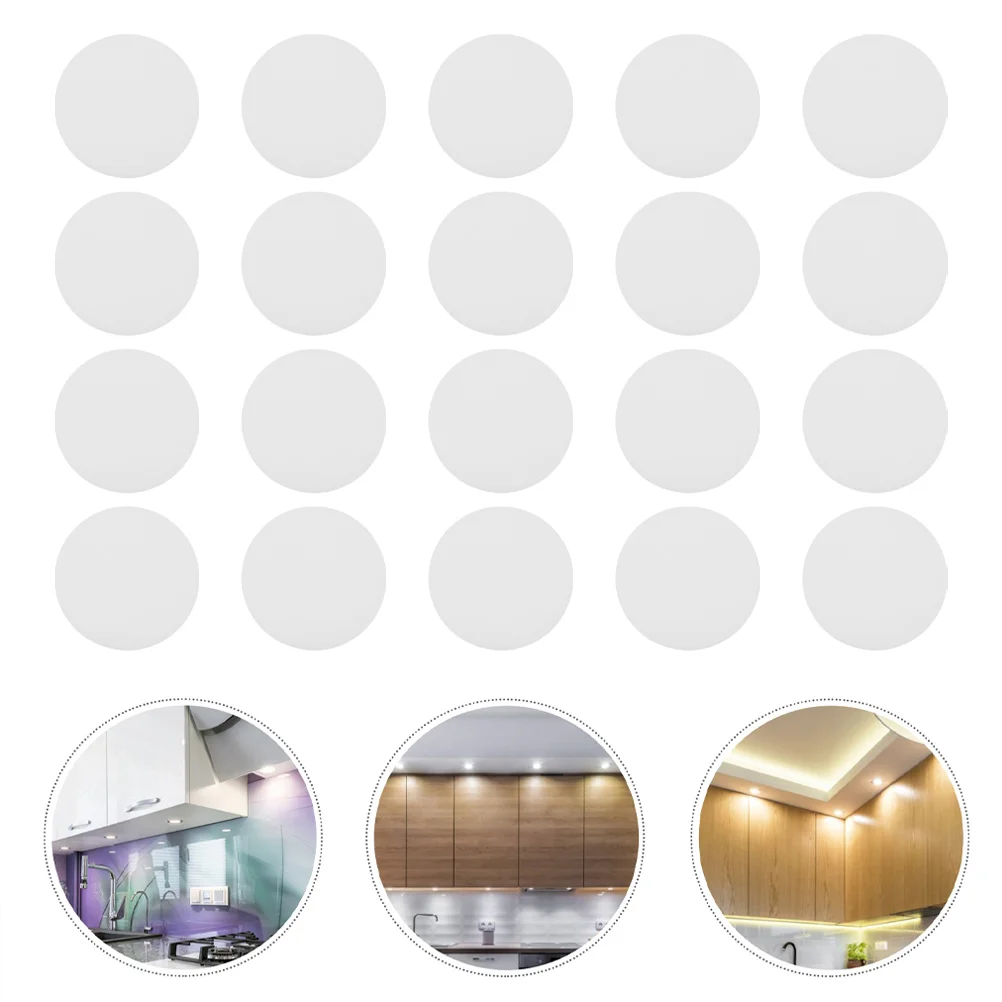 20 Pcs Lampshade Diffusers Plastic Downlight Covers Embedded Dazzling Proof Diffusion Plates Spotlight Lighting LED