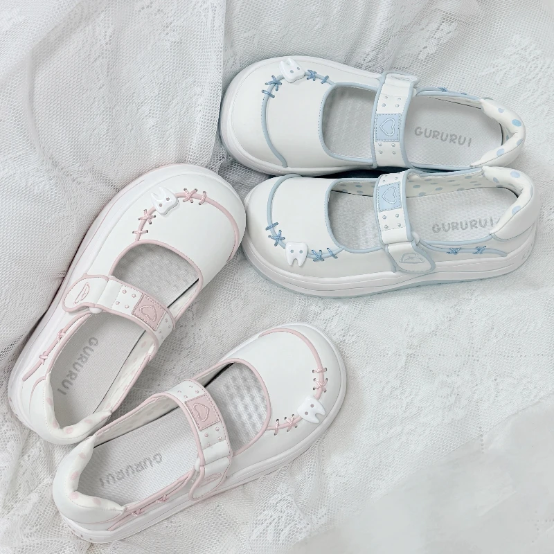 

2026 Summer New Japanese Original Subculture Medical Water Color Girl Light Mouth Sneakers Cute Y2k Thick Baseplate Shoes Women
