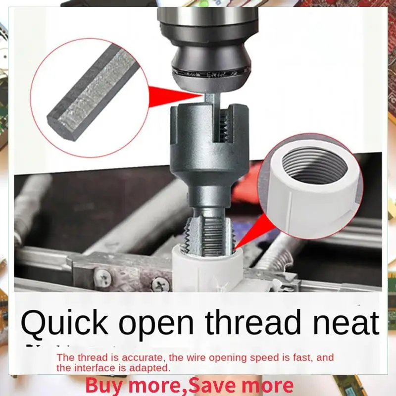 

DN15 DN20 Pipe Threading Tool 4/6 Points Pvc Pipe Threader Kit Pipe Threading Tool-[A002]
