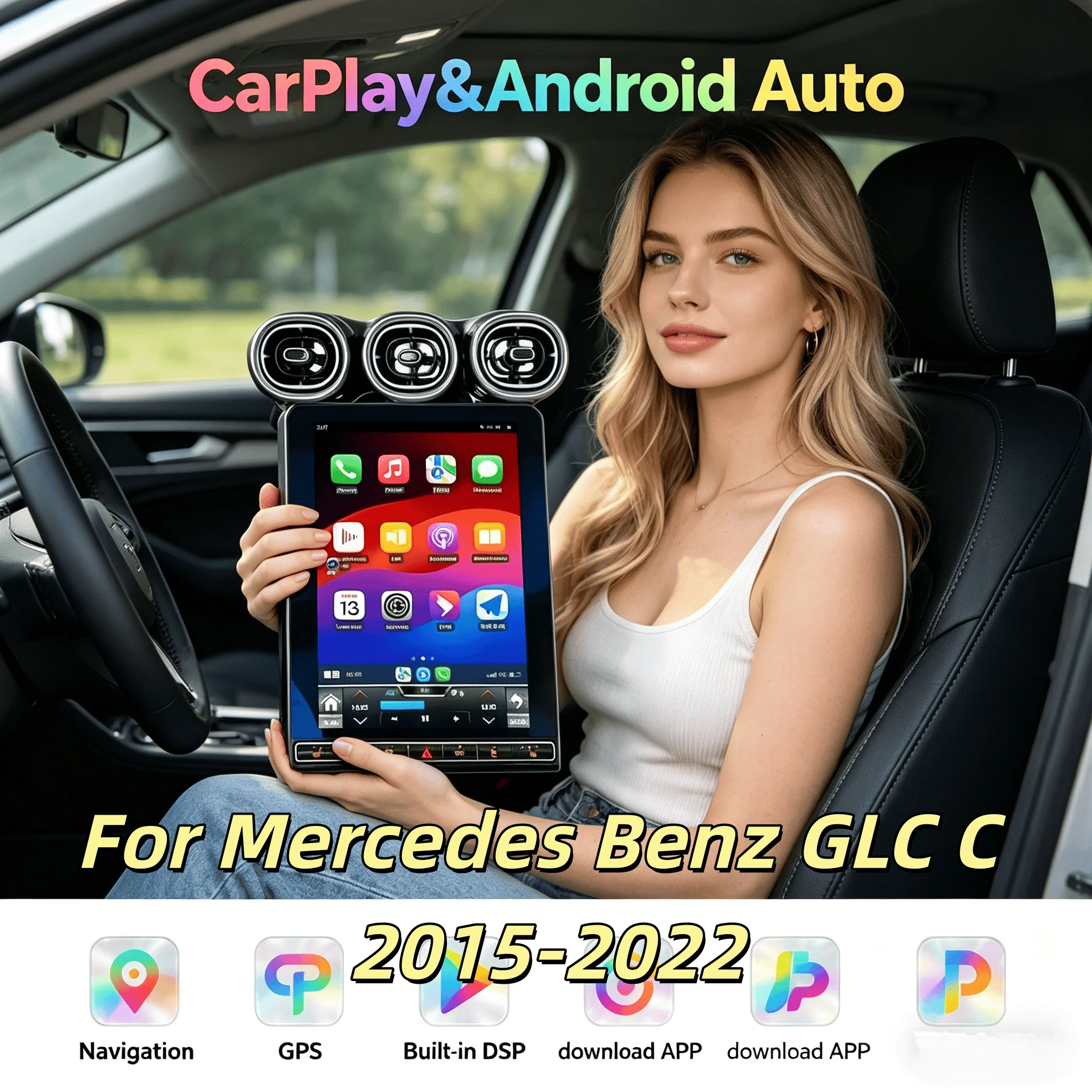 Car Radio 4G wifi Carplay For Mercedes Benz GLC X253/C253 C W205 2015-2022 Android Multimedia  Auto Stereo GPS Navigation 12.1