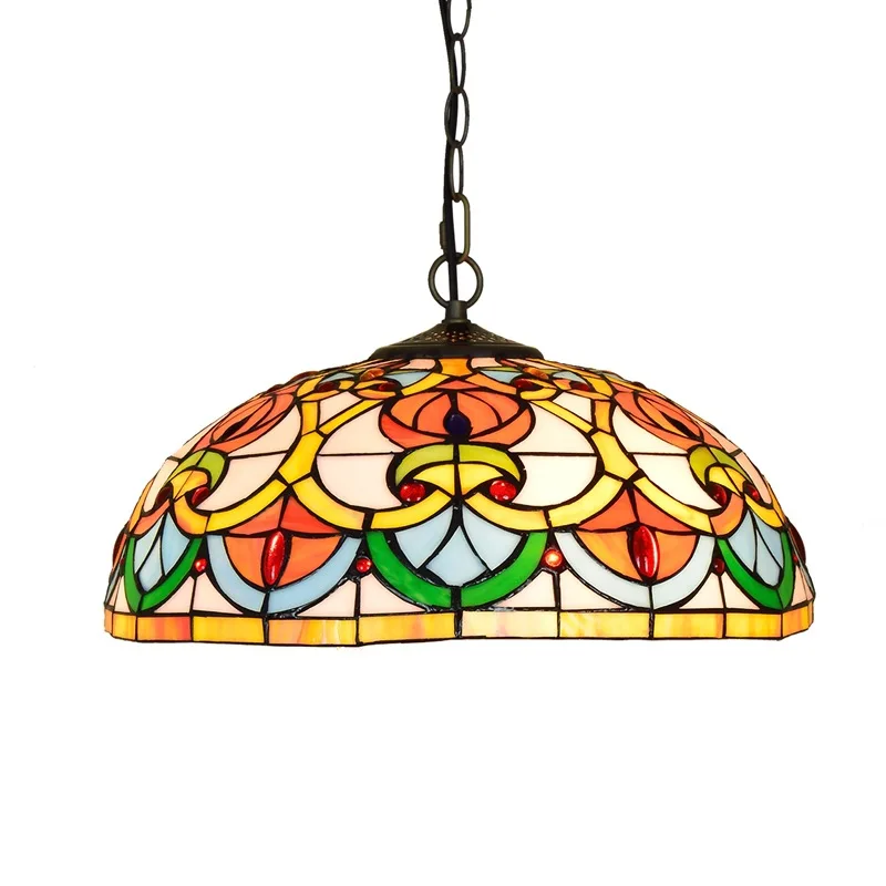 

16 Inch 40cm Retro Tiffany Pendant Light Fixture Yellow Green Dragonfly Stained Glass Hanging Lamp Pendant Lights