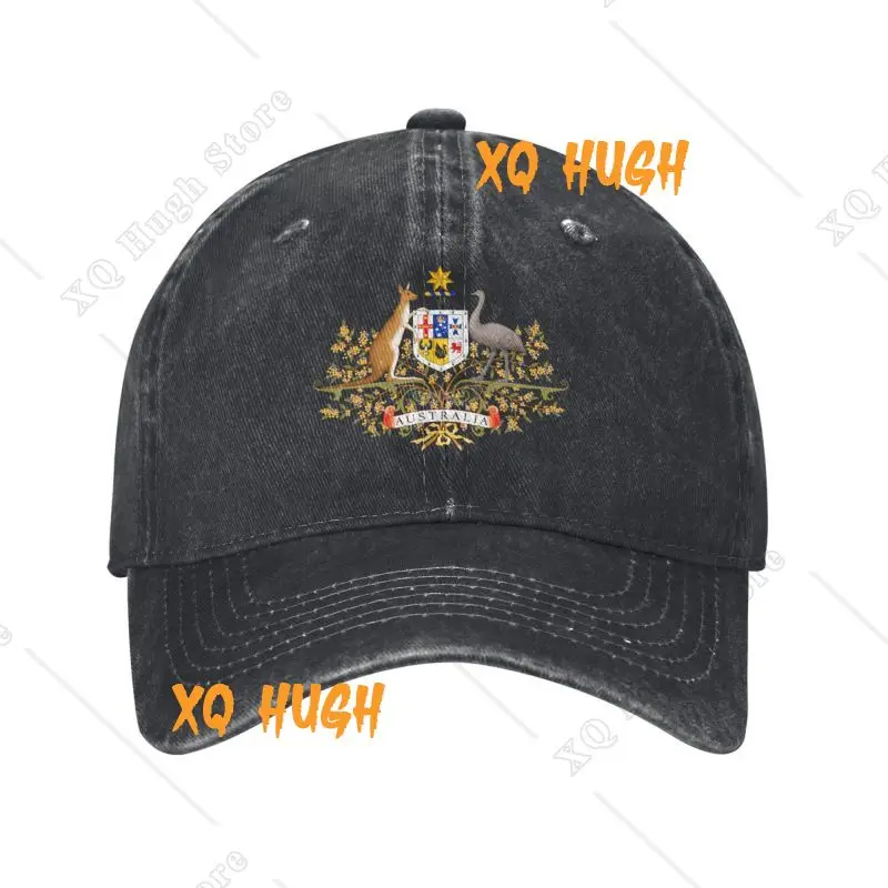 

Custom Coat Of Arms Of Australia Flag Baseball Cap Women Men Cotton Adjustable Dad Hat Outdoor