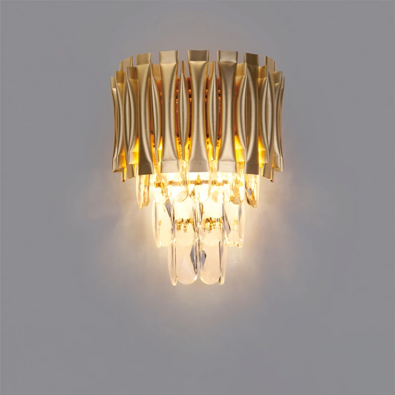 

Modern Lustre K9 Crystal Wall Lamp LED Light Bedroom Bedside Lamp For Balcony Aisle Corridor Living Room Deco Lighting