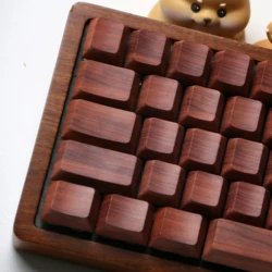 132 Keys Top Print/Side Print RGB Backlit Keycap Wood Grain Cherry Profile 5 Sides Dye Sub PBT Keycaps for MX Switches Keyboard