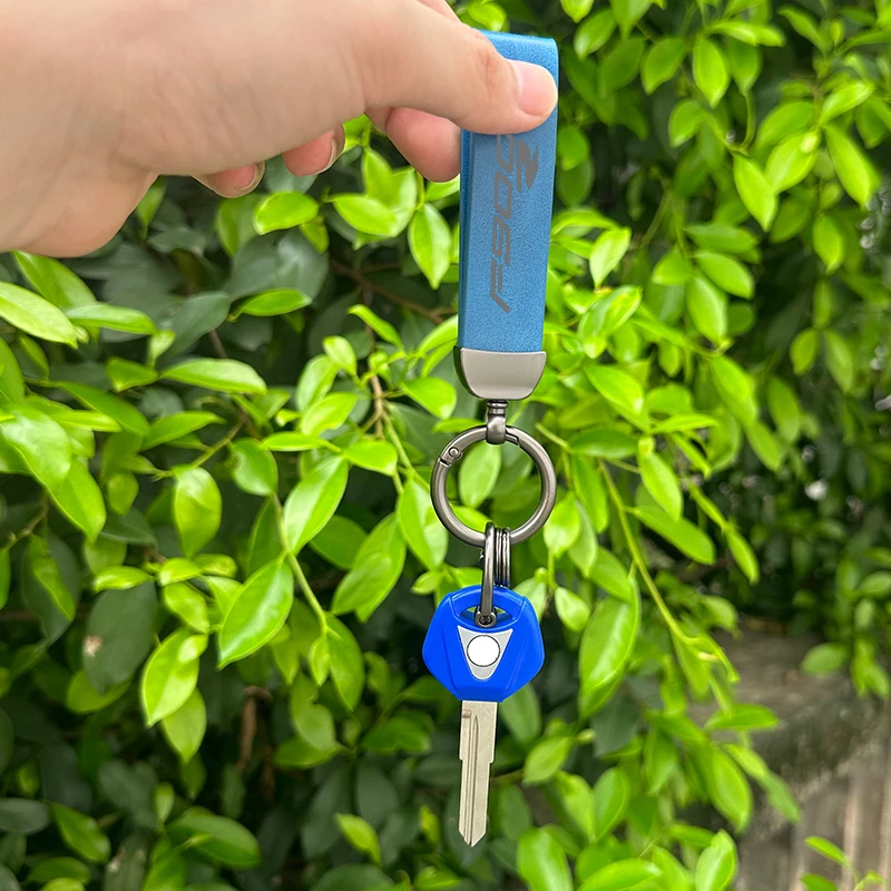 For BMW F900R F900XR F 900 R F900 XR F 900XR f900r Motorcycle Accessories High-Grade Leather Keychain Metal Keyring Key Chain