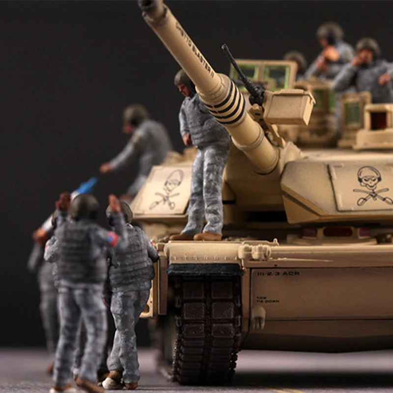 

Масштабные модели из смолы 1:72: Американские солдаты-танкисты M1 (10 фигурок) для сцен с танками, коллекционные декоративные подарки для демонстрации