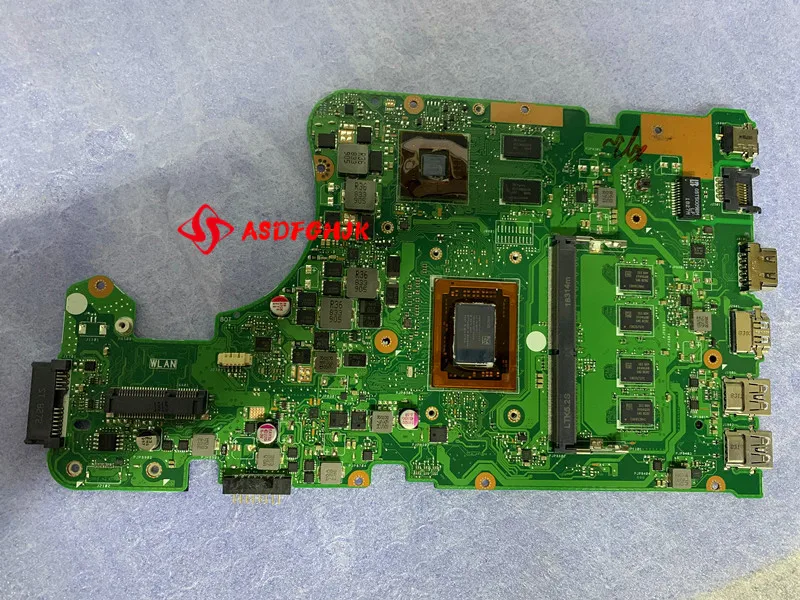 FOR ASUS X555 60NB0D40-MB2003 X555QG MAINBOARD REV 2.0 LAPTOP Motherboard With CPU All Tests OK