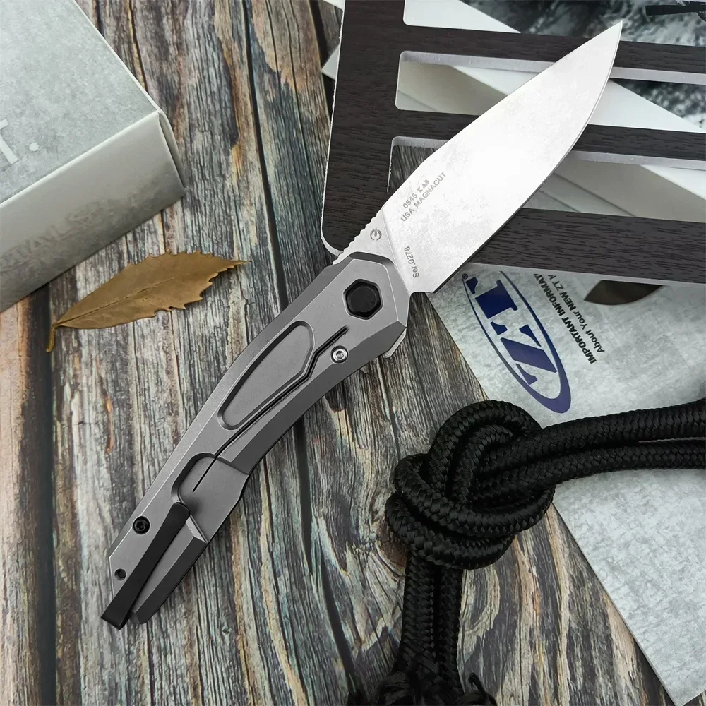 0545 folding knife, outdoor camping tactical hunting multi-purpose pocket EDC pocket knife carbon brazed handle D2