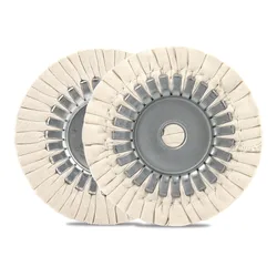 150mmCotton Airway Buffing Wheel 6-inch Cloth Open Bias Polishing Buffs Wheel Hole Diameter 19/22mm for Edge Trimmer