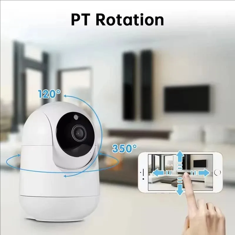 Cámara WiFi de 5MP, Cámara de Vigilancia IP Inalámbrica Inteligente para el Hogar, Detección por IA, Seguimiento Automático, Monitor de Seguridad para Bebés