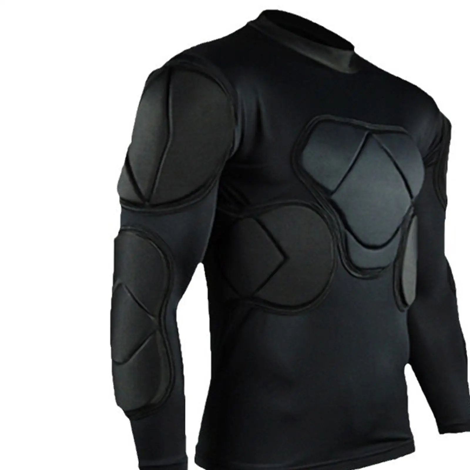 Maglia da calcio Goal Keeper Top nera da uomo per sport all'aria aperta, baseball indoor