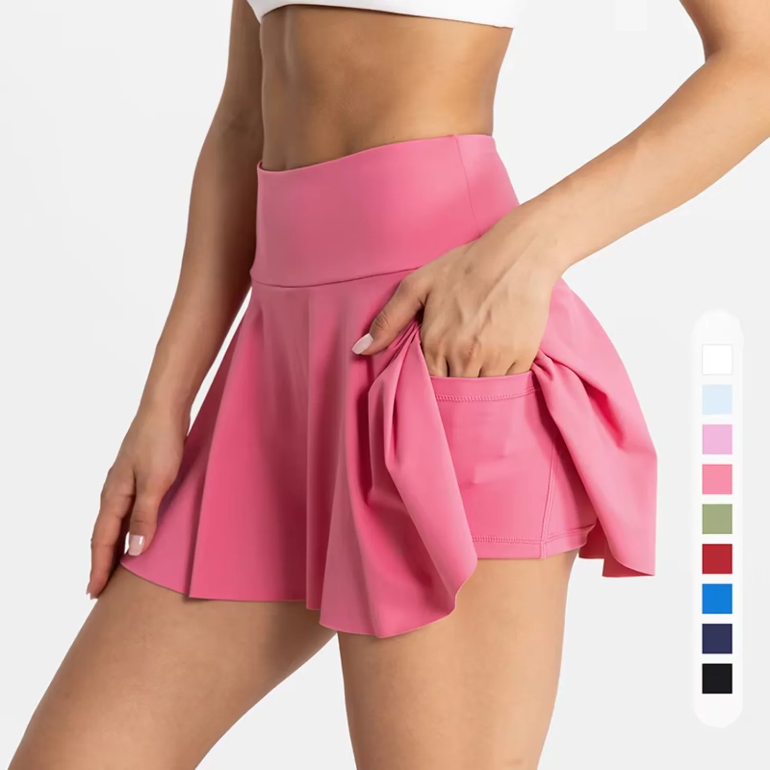 

Women Tennis Skirt Women Fitness Sports Skirt With Built-In Shorts Yoga Fitness High Elastic Girl Sweatpants Skirts Golf Skorts