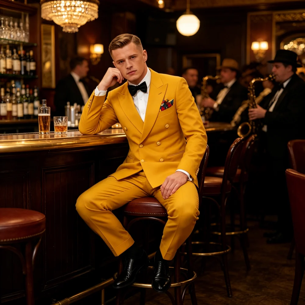 

Мужской костюм-двойка очень большого размера для свадьбы, торжественных мероприятий, танцев, деловых встреч, смокинг, пиджак, брюки, комплект для мужчин