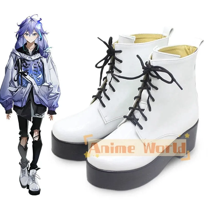 

2025 11 Virtual YouTuber Minase Rio Cosplay PU Leather Shoes Halloween Carnival Boots Custom Made
