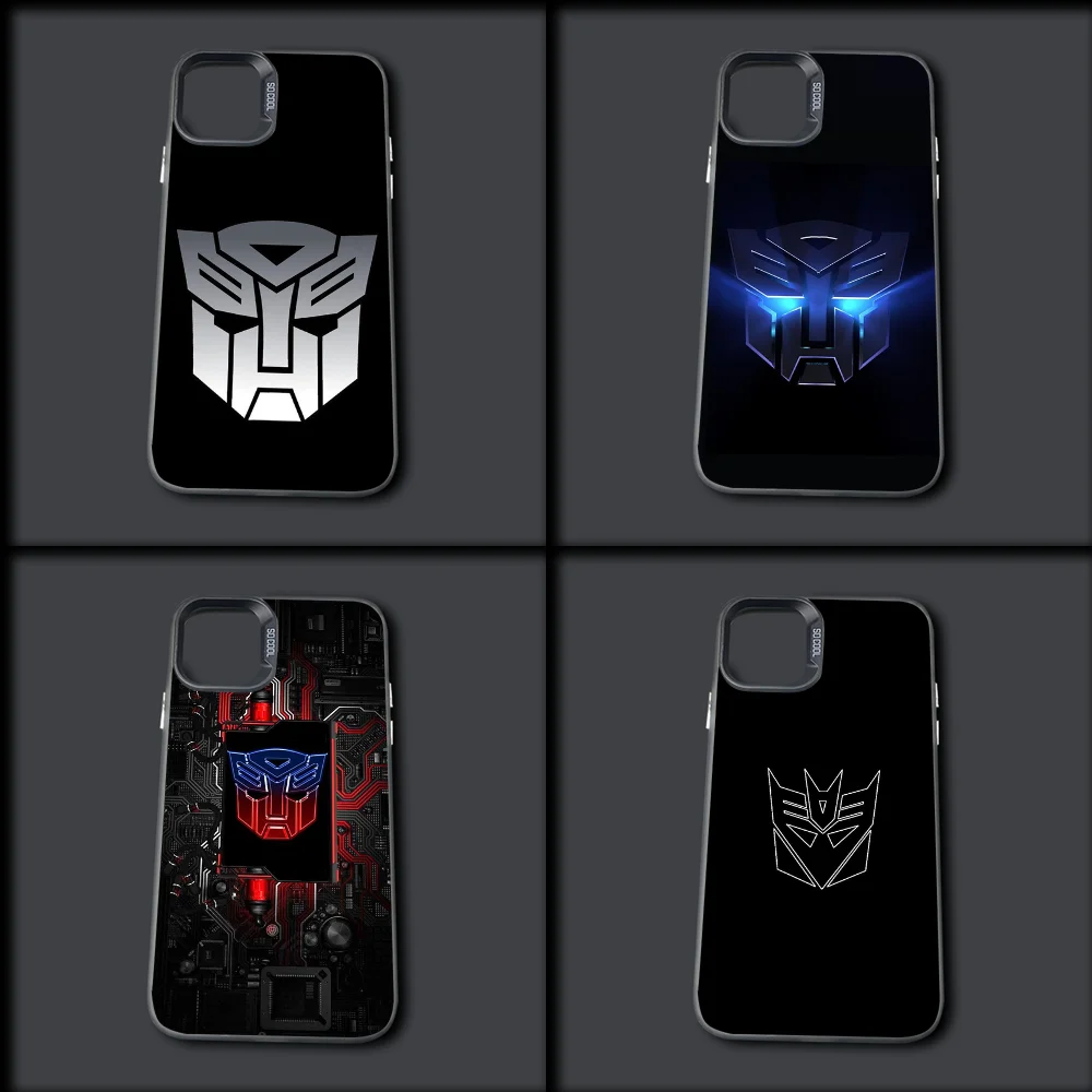 

LOGO T-Transformers COOL Phone Case For iPhone 16,15,14,13,12,11,Mini,Pro,MAX Gray Silver Drop Matte Shockproof Back Cover