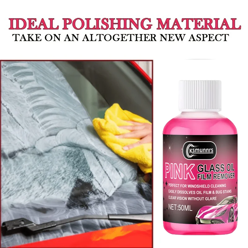 New Pink car glass wiper fluid concentrated type, maintaining smoothness and no stripes, quickly restoring clear glass