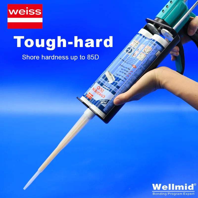 weiss Two-Component-PUR-Adhesive Solvent-free Bonding Metal Fiberglass Wood Rigid PVC Gypsum fiber board/Laminate 600ML Glue