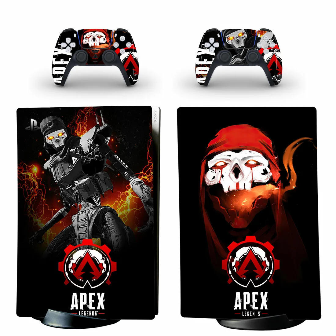 Apex Legends PS5 Digital Skin Sticker Decal Cover for Console and 2 Controllers PS5 Skin Sticker Vinyl