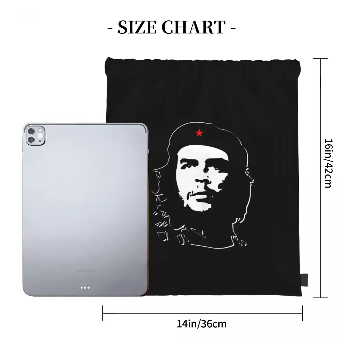 Che Guevara Backpacks Casual Portable Drawstring Bags Drawstring Bundle Pocket Sundries Bag Book Bags For Man Woman Students